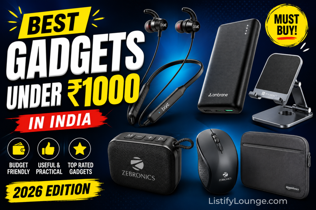 Best Budget Gadgets Under ₹1000 in India