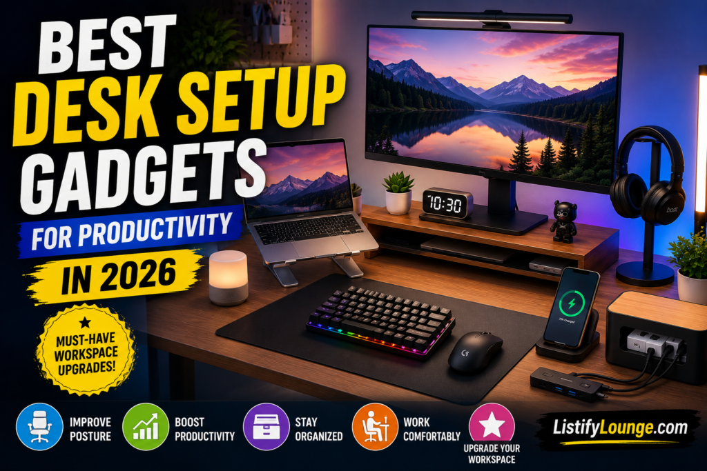 best desk setup gadgets for productivity and workspace upgrade